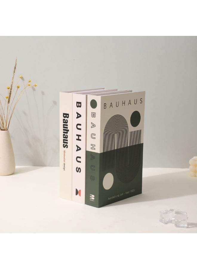 AuliceVerse "The Ultimate Hack for Interior Aesthetics" – Ramadan Decor Magic: Bauhaus-Style Decorative Book Trio. A Silent Artistic Statement for Bookshelves, Coffee Tables, Nightstands & Offices. Instantly Elevates Any Space. - Image 2